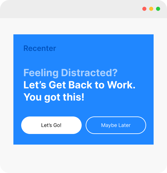 Recenter is Proactive, not Reactive